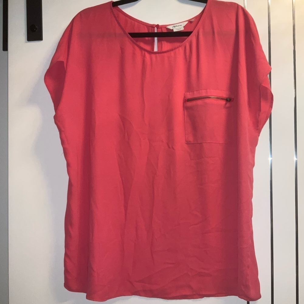 👀4/$25 Reitmans XL Relaxed Fit Cap Sleeve Zipper Pocket Sleeveless Top